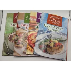 Delicious Diabetic Recipes 4 Book Set Publications International Ltd Hardcover‎